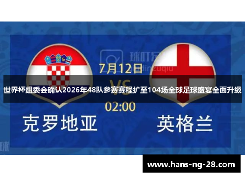 世界杯组委会确认2026年48队参赛赛程扩至104场全球足球盛宴全面升级
